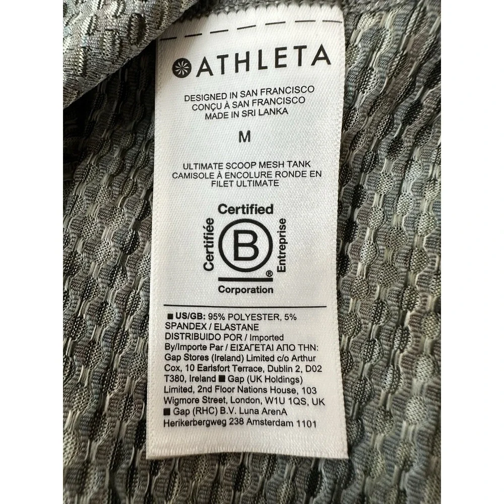 Athleta Thank Top Women's Medium Run Gym Yoga Sport Tank Racerback Stretch‎ - Picture 4 of 7